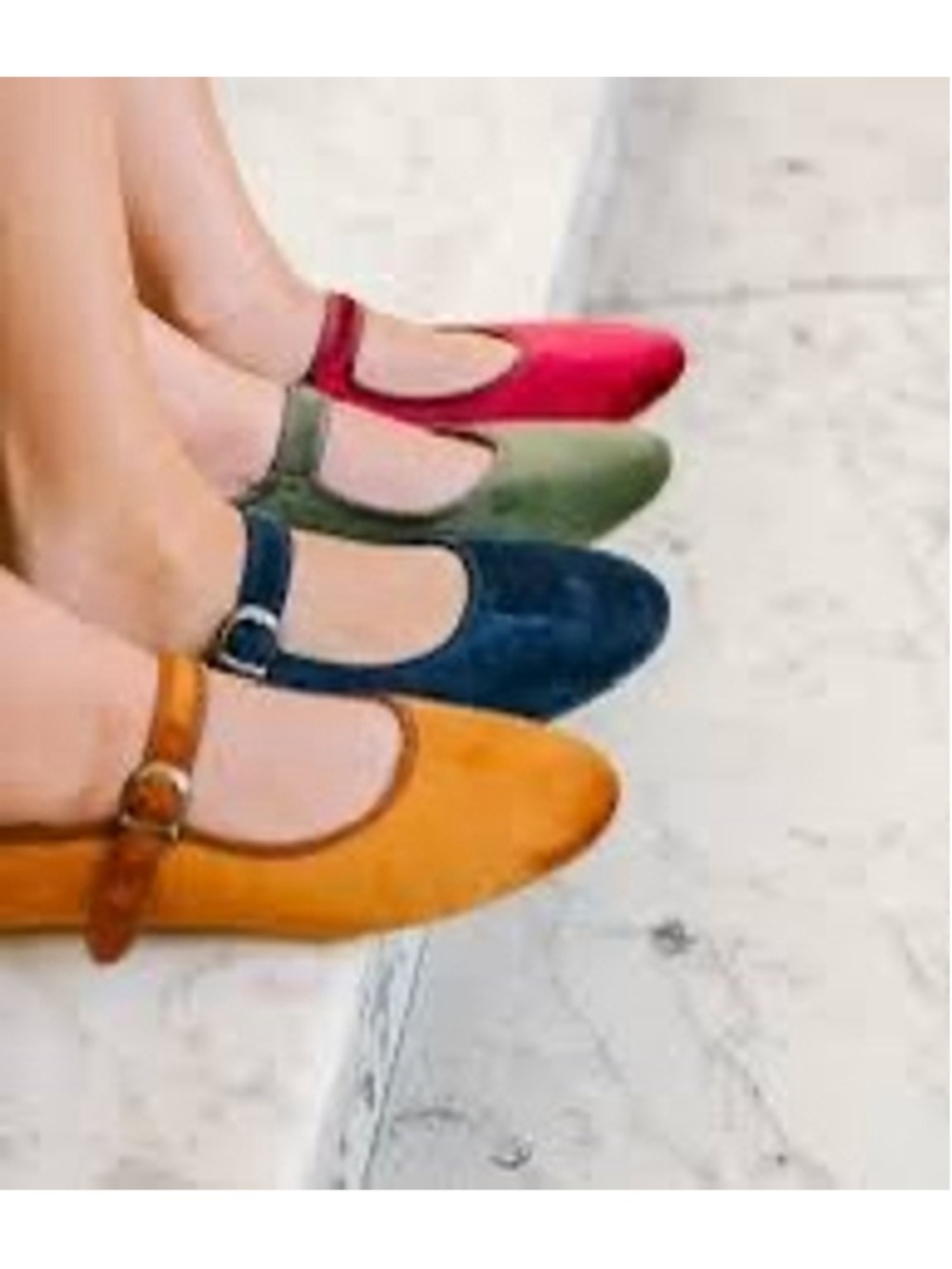 Free People Evie Mary Jane Velvet Flats Women's Size 37 (US/6) Green NIB - Picture 2 of 8